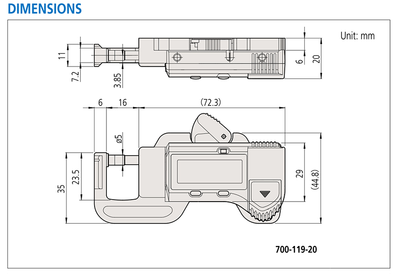 chi tiet panme do giay 0-12mm Mitutoyo