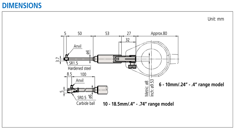 chi tiet chieu cao do series Thuoc do lo nho_series 511 chi tiet chieu cao do series Thuoc do lo nho Mitutoyo
